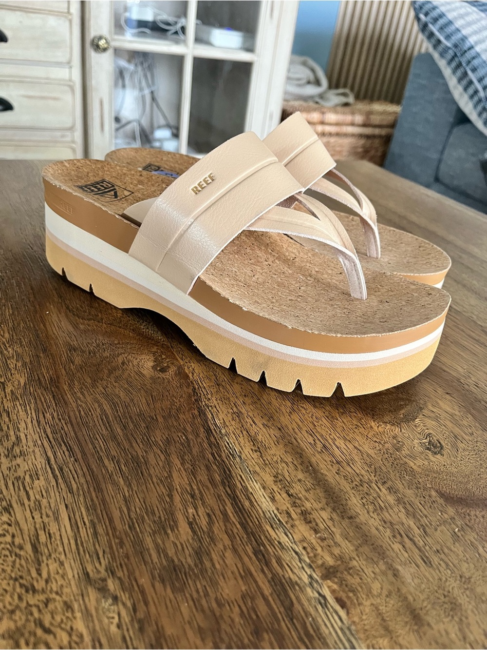 Reef Women’s Platform Sandals in Pale Nude